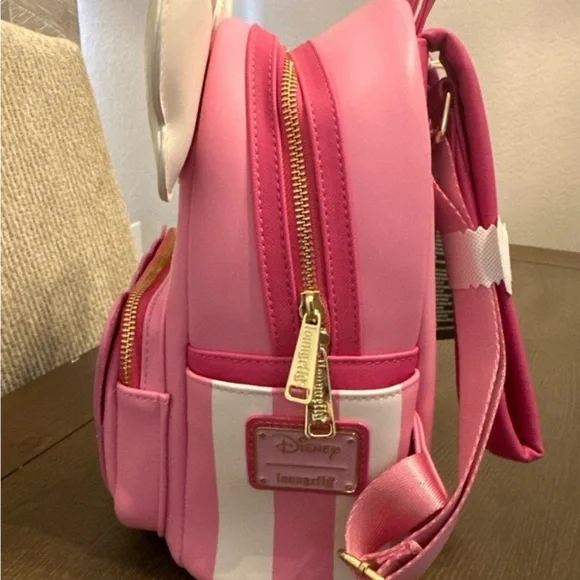 Loungefly Disney Minnie Mouse Popcorn Ears Mini Backpack - Exclusive - Rare - Picture 2 of 10